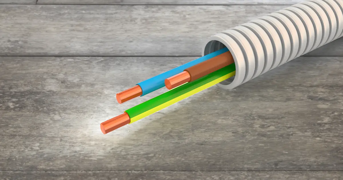 The Fine Points of Safely Carrying an Electrical Cable: Spiral Conduits with Electric Cables Passing Through!